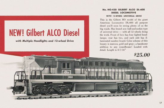 Gilbert H0 Trains 1956