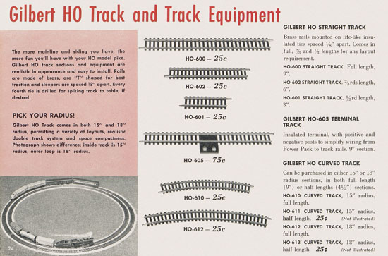 Gilbert H0 Trains 1956