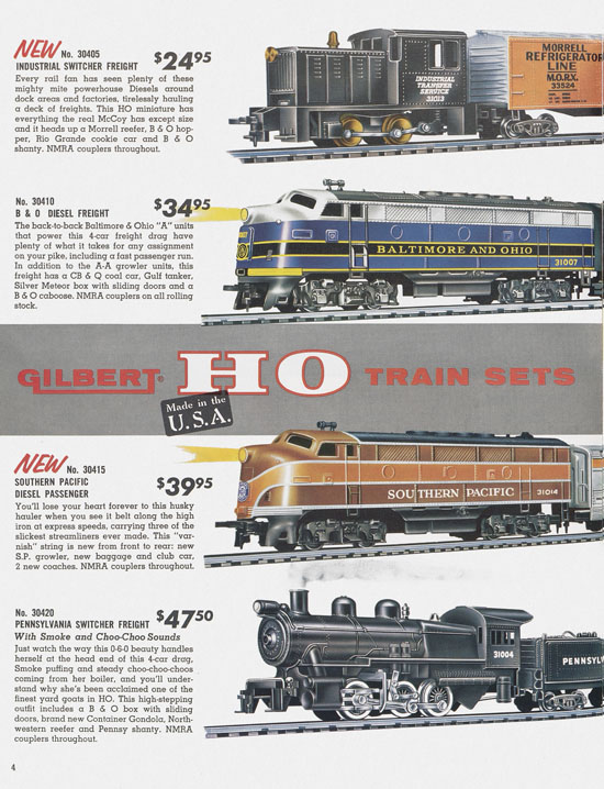 Gilbert H0 Trains 1958