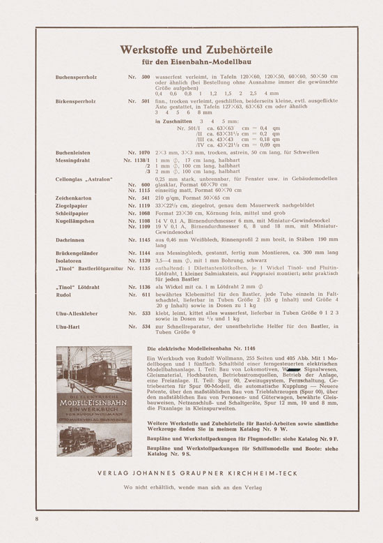 Graubele Katalog 1953