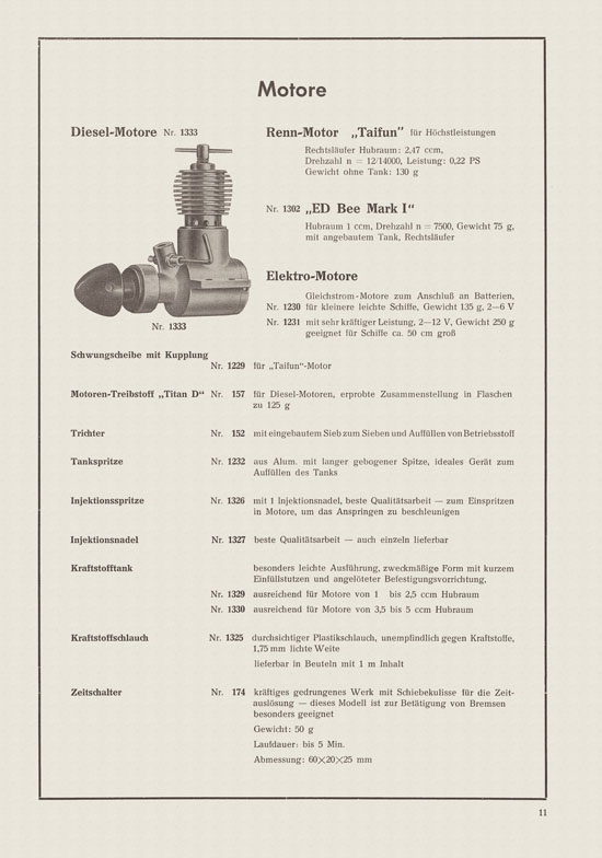 Graubele Katalog Schiffsmodelle und Boote 1952