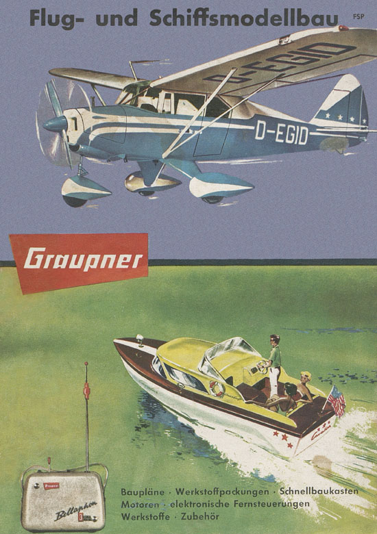 Seite 1 Graupner Flug- und Schiffsmodellbau Prospekt 1960