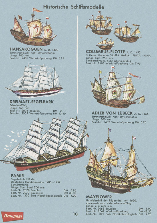 Graupner Flug- und Schiffsmodellbau Prospekt 1960