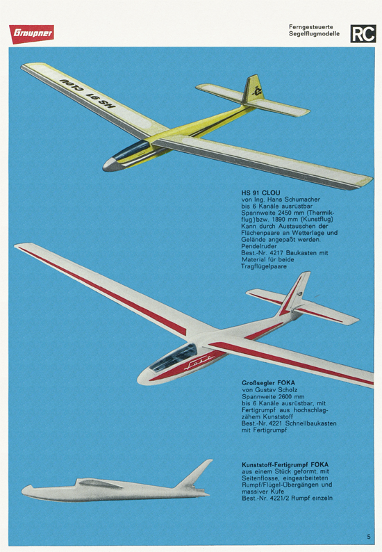 Seite 5 Graupner Flug- und Schiffsmodellbau Prospekt 1966-1967