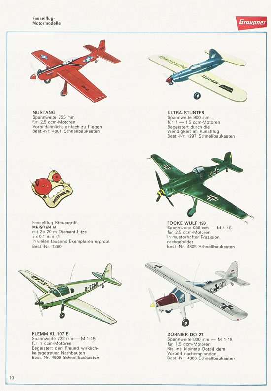 Seite 10 Graupner Flug- und Schiffsmodellbau Prospekt 1966-1967