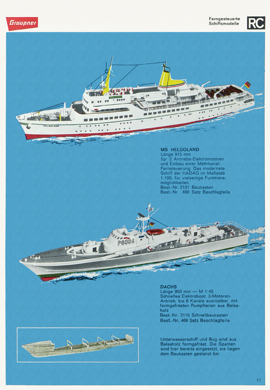 Seite 17 Graupner Flug- und Schiffsmodellbau Prospekt 1966-1967