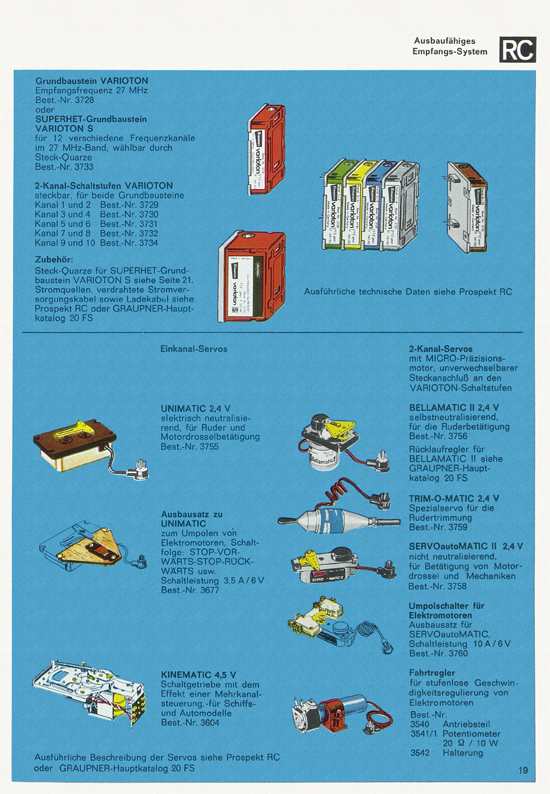 Seite 19 Graupner Flug- und Schiffsmodellbau Prospekt 1966-1967