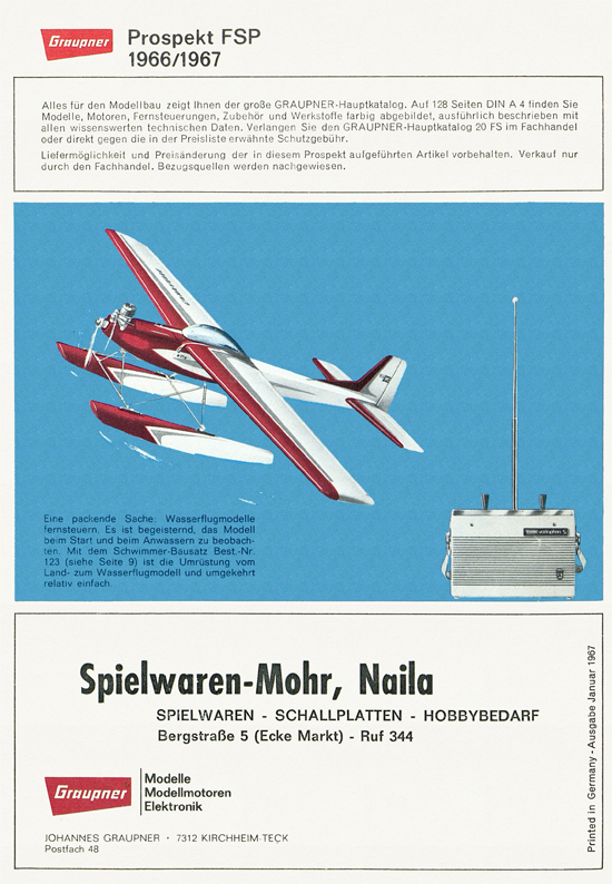 Seite 24 Graupner Flug- und Schiffsmodellbau Prospekt 1966-1967