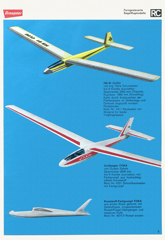 Seite 5 Graupner Flug- und Schiffsmodellbau Prospekt 1967-1968