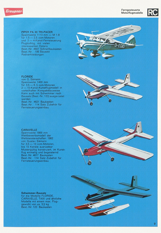 Seite 9 Graupner Flug- und Schiffsmodellbau Prospekt 1967-1968