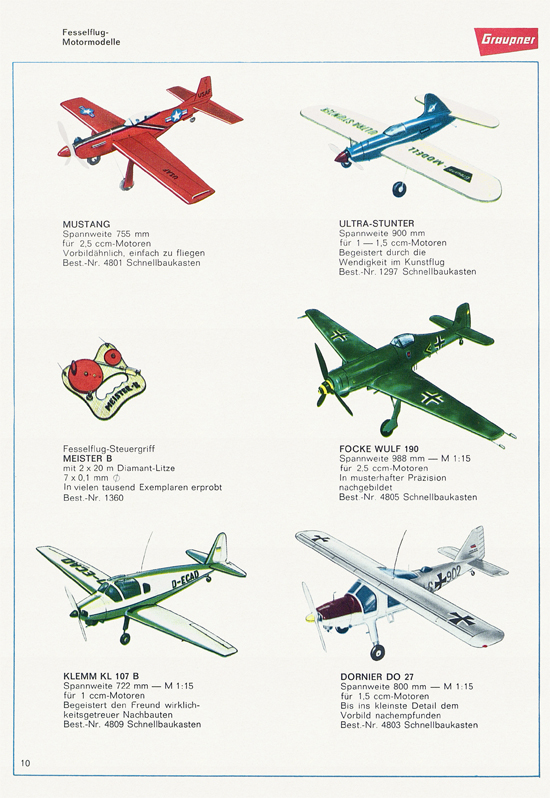 Seite 10 Graupner Flug- und Schiffsmodellbau Prospekt 1967-1968