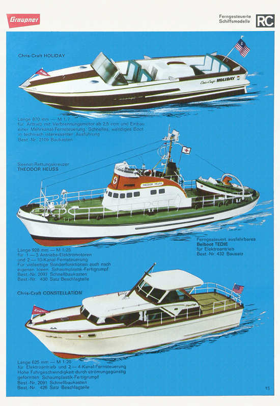 Seite 15 Graupner Flug- und Schiffsmodellbau Prospekt 1967-1968