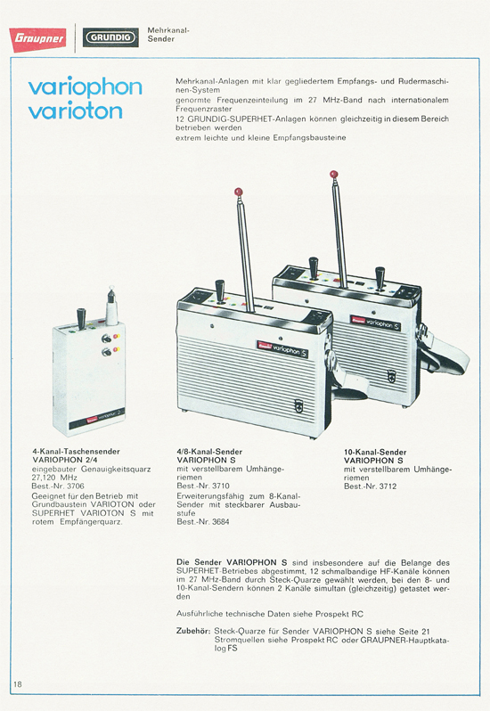 Seite 18 Graupner Flug- und Schiffsmodellbau Prospekt 1967-1968