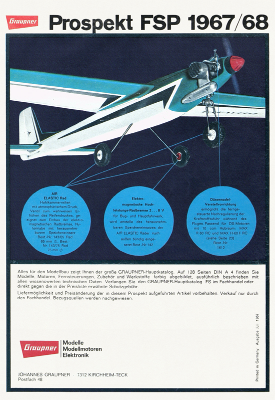 Seite 24 Graupner Flug- und Schiffsmodellbau Prospekt 1967-1968