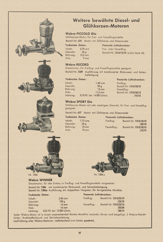 Graupner Katalog 14 FS 1958