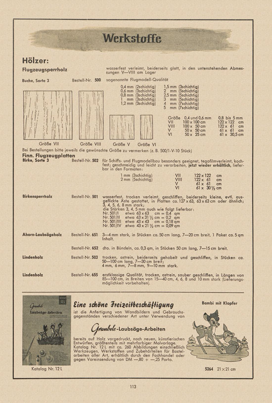 Graupner Katalog 14 FS 1958