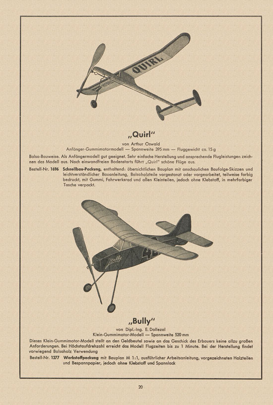 Graupner Katalog 14 FS 1958