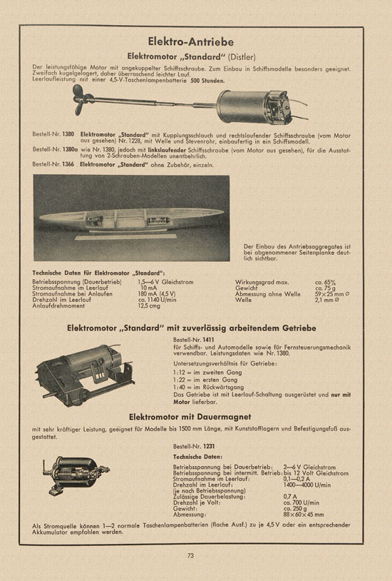 Graupner Katalog 14 FS 1958