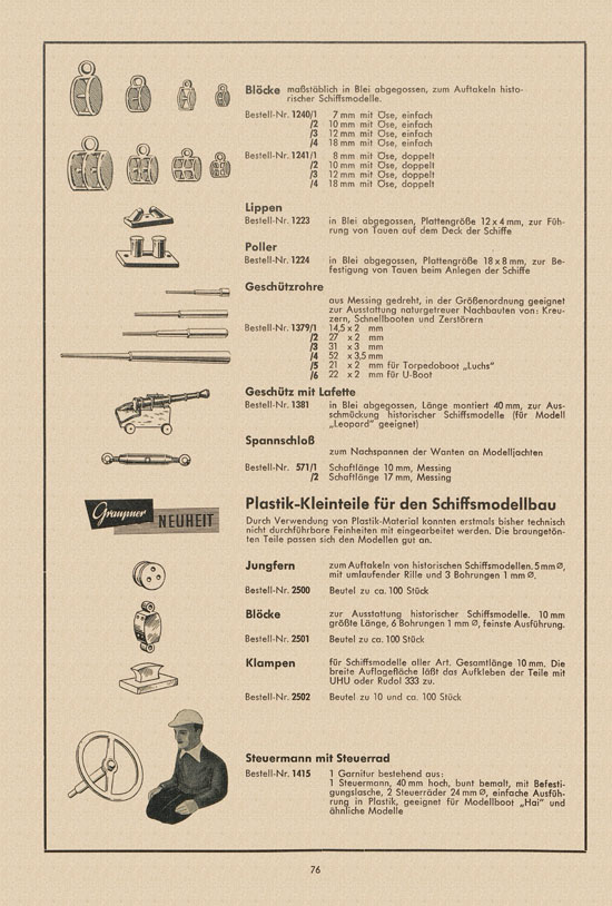 Graupner Katalog 14 FS 1958