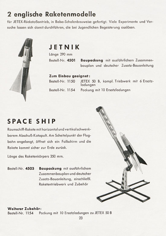 Graupner Neuheiten 1959