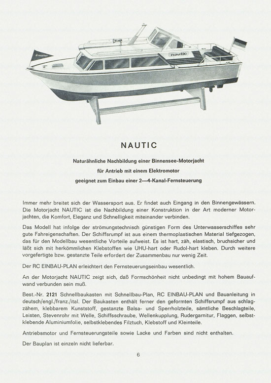 Graupner Neuheiten 1968