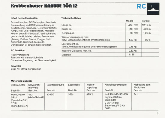 Graupner Neuheiten 1973