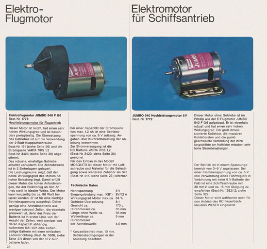 Graupner Neuheiten 1975