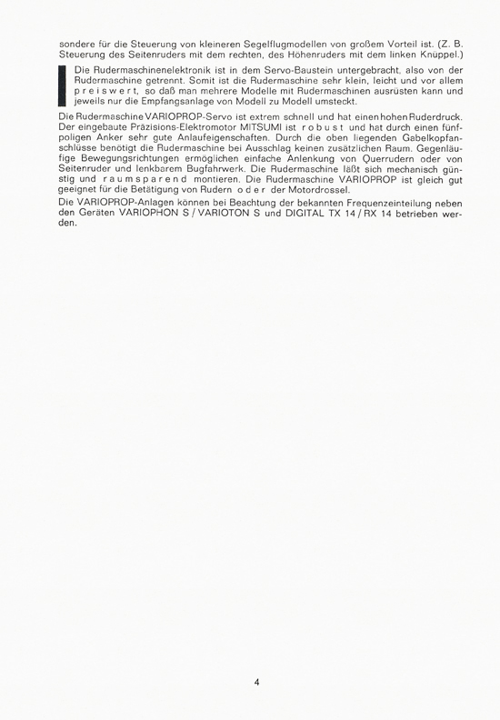 Seite 4 Graupner RC-Handbuch Digitale Fernlenkanlage varioprop 1968