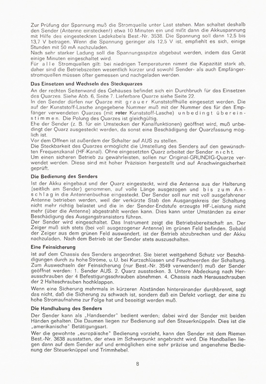 Seite 8 Graupner RC-Handbuch Digitale Fernlenkanlage varioprop 1968
