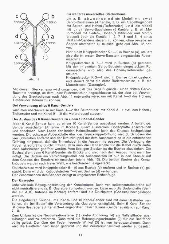 Seite 11 Graupner RC-Handbuch Digitale Fernlenkanlage varioprop 1968