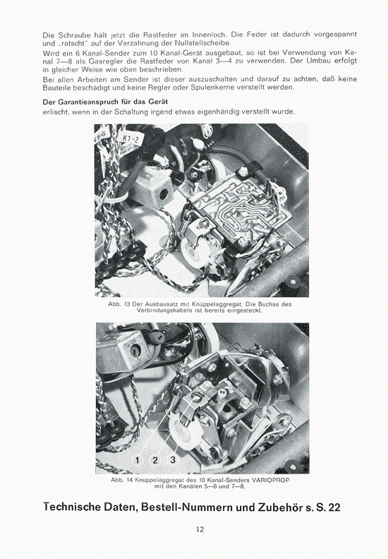 Seite 12 Graupner RC-Handbuch Digitale Fernlenkanlage varioprop 1968