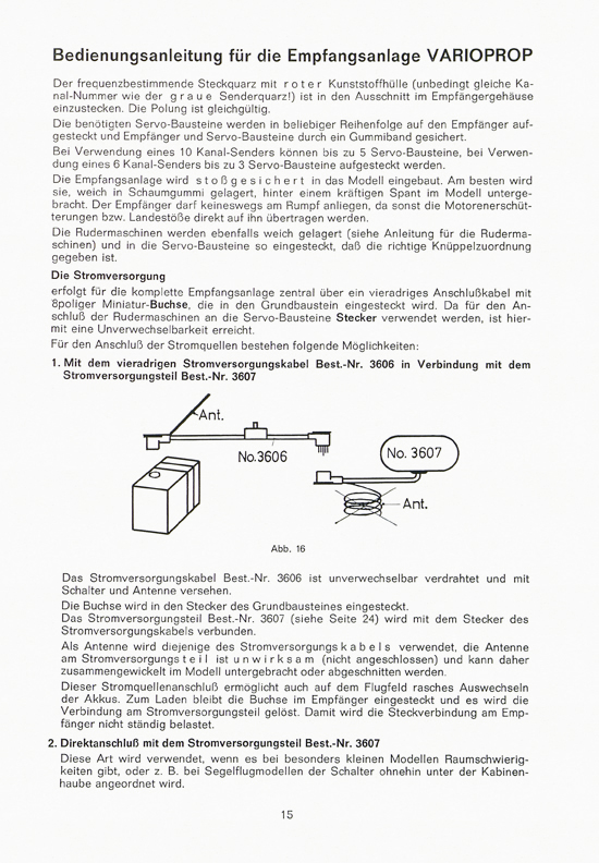 Seite 15 Graupner RC-Handbuch Digitale Fernlenkanlage varioprop 1968