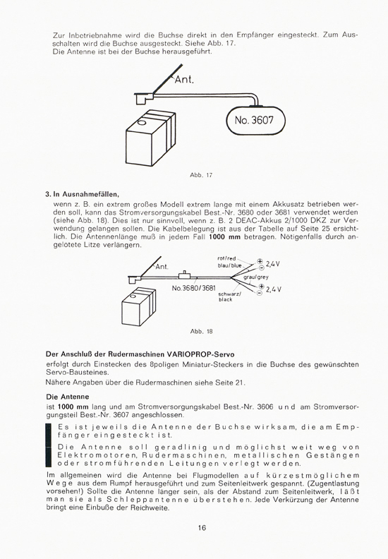 Seite 16 Graupner RC-Handbuch Digitale Fernlenkanlage varioprop 1968