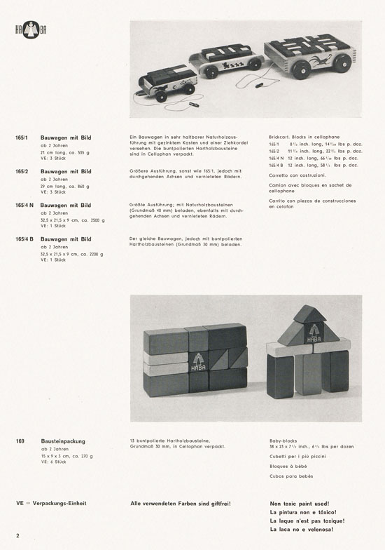 HABA Holzspielwaren Katalog 1965-1966