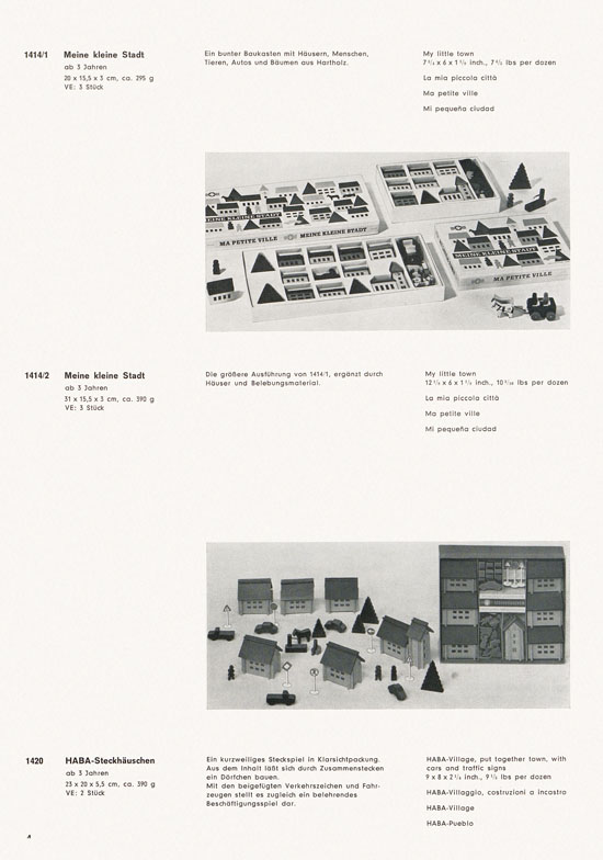 HABA Holzspielwaren Katalog 1965-1966