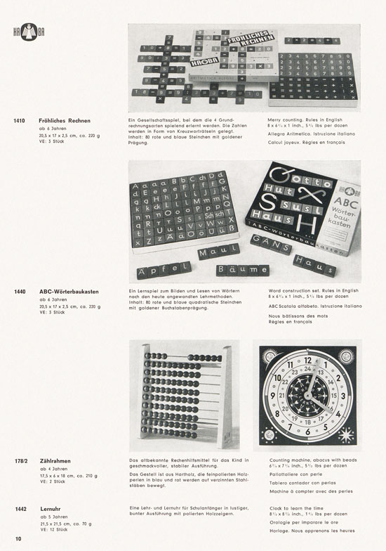 HABA Holzspielwaren Katalog 1965-1966