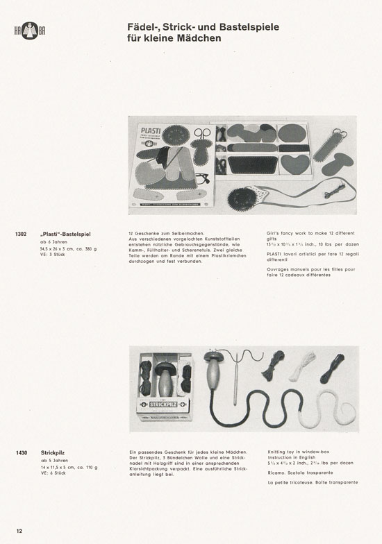 HABA Holzspielwaren Katalog 1965-1966