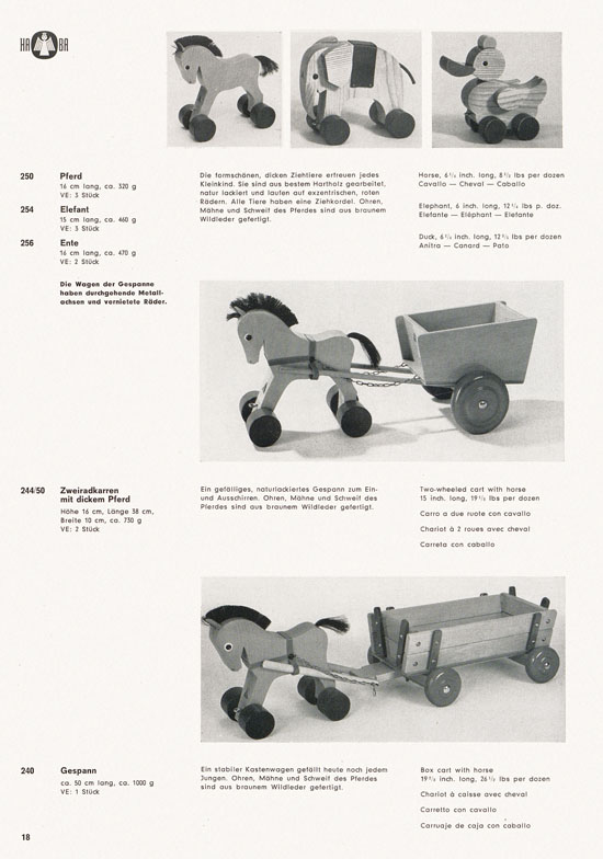 HABA Holzspielwaren Katalog 1965-1966