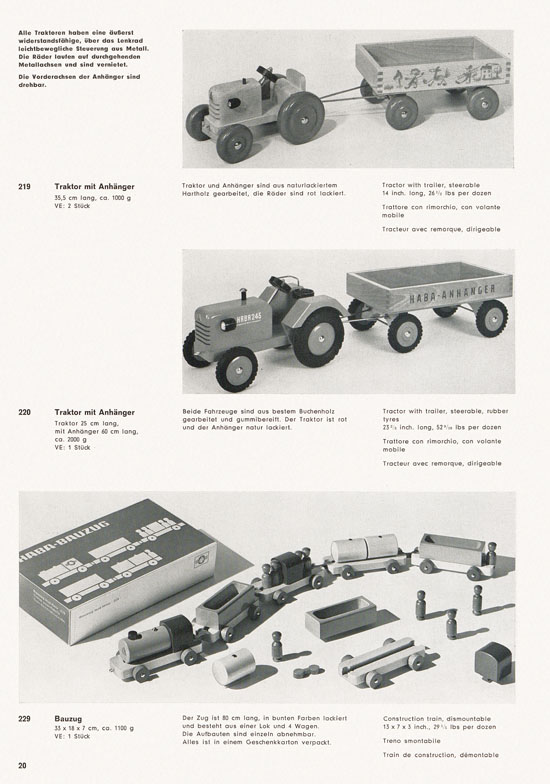 HABA Holzspielwaren Katalog 1965-1966