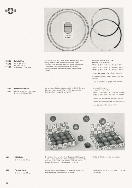 HABA Holzspielwaren Katalog 1965-1966