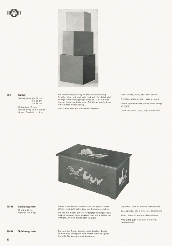 HABA Holzspielwaren Katalog 1965-1966