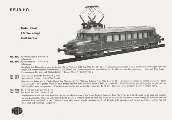 HAG Katalog 1958