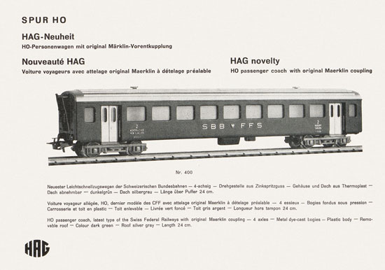 HAG Katalog 1958