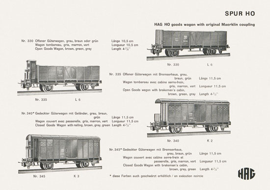 HAG Katalog 1958