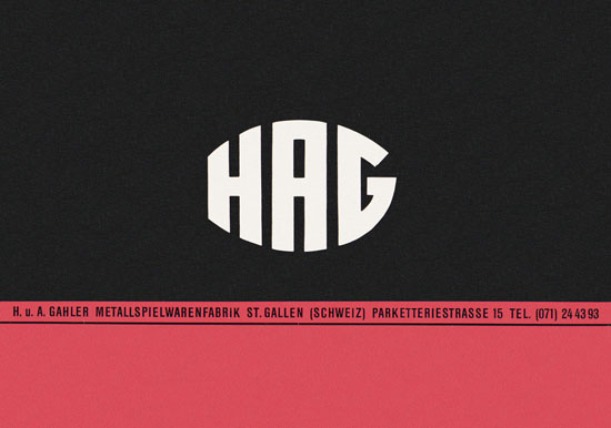 HAG Katalog 1958