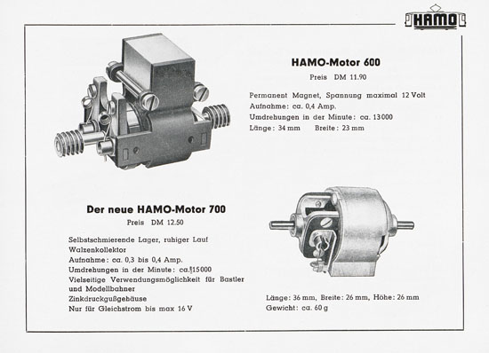 Hamo Katalog Strassenbahn 1956