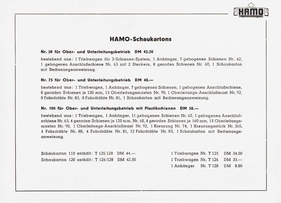 Seite 15 Hamo Katalog Strassenbahn 1956