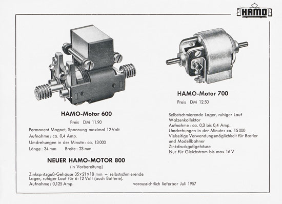 Hamo Katalog Strassenbahn 1957