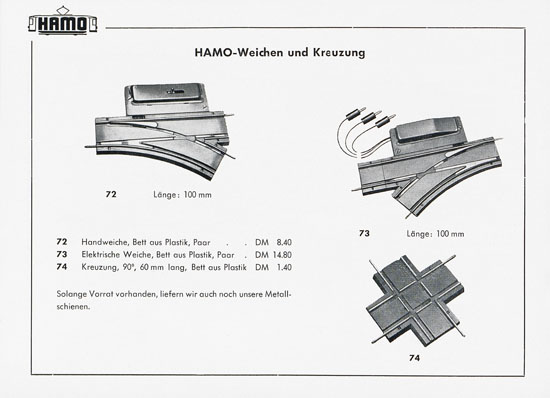 Hamo Katalog Strassenbahn 1957