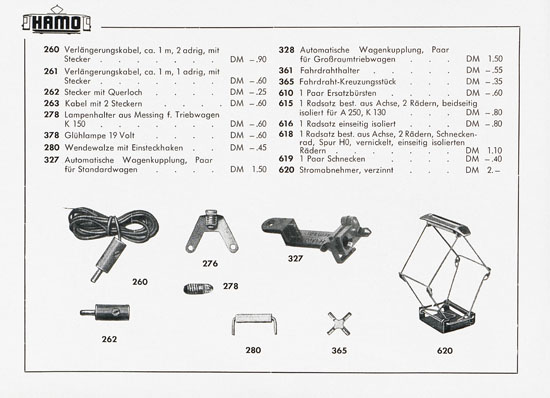 Hamo Katalog Strassenbahn 1957